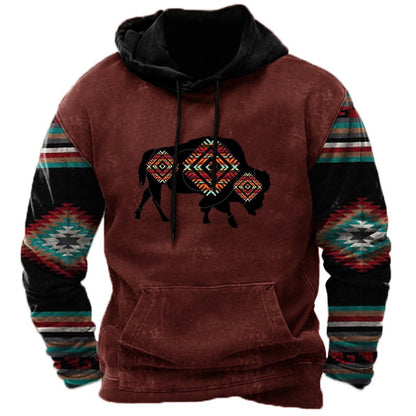 Sweat-shirt à capuche pour homme avec imprimé animal en 3D 