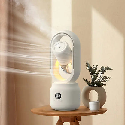 Multi-Functional Leafless Jet Fan Water Spray Vertical Summer Ultrasonic Cooling Humidifier Fan | HX87