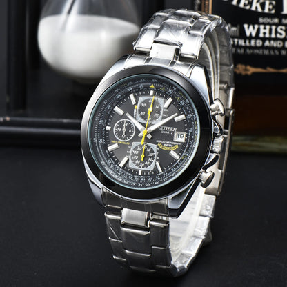 Montre de luxe pour homme, montre-bracelet à quartz, chronographe, étanche | 8220 