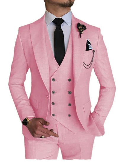 Uomo 3 pezzi vestito su misura matrimonio slim fit business blazer giacca gilet pantaloni smoking | 101