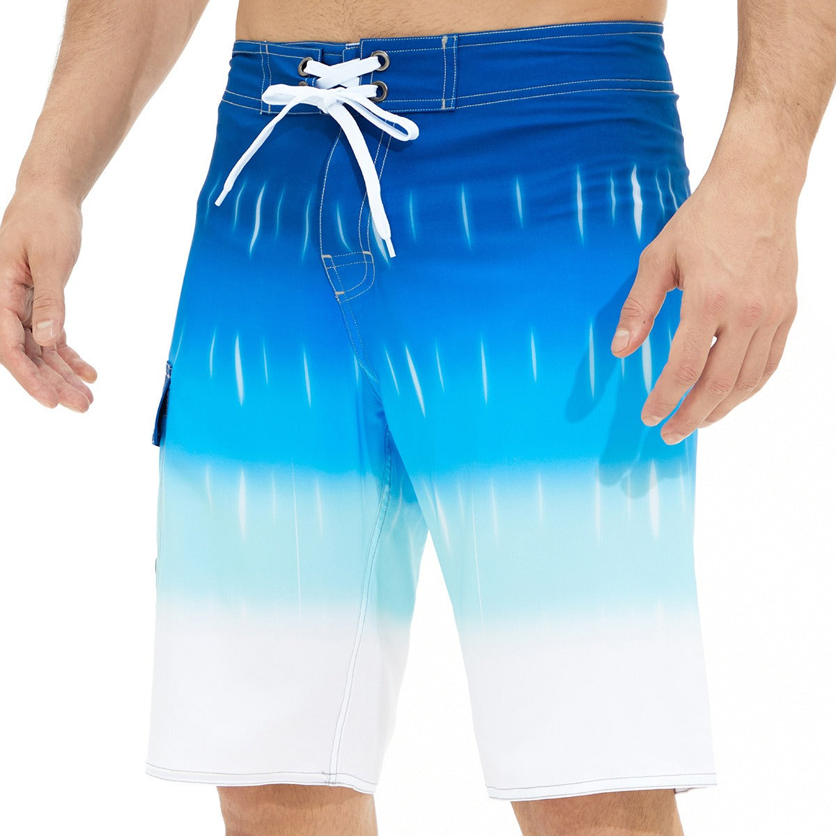 Costume da bagno da uomo con stampa a righe, pantaloncini con coulisse, pantaloncini da spiaggia estivi | 1053 