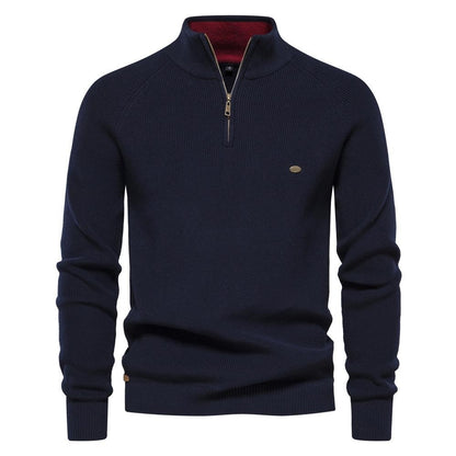 Cardigan con cerniera in cotone, maglioni casual, maglione invernale a collo alto | Y832 