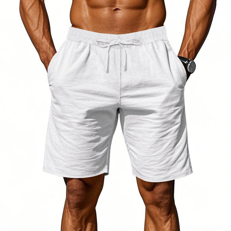 Men's Lightweight Linen-Blend Beach Shorts - Relaxed Fit 5-Inch Casual Shorts | WW-2