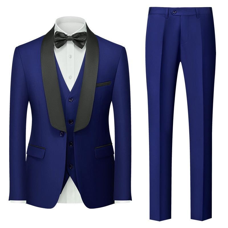 Men's Premium Suit Casual Regular Smart Fit 3 Pieces Prom Tuxedo Shawl Lapel Wedding Party Groomsmen Suits (Blazer + Vest + Pants) | 601