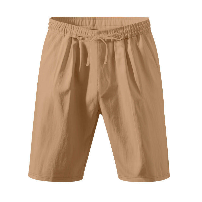 Men's Lightweight Linen-Blend Beach Shorts - Relaxed Fit 5-Inch Casual Shorts | WW-2