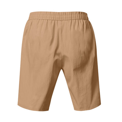 Men's Lightweight Linen-Blend Beach Shorts - Relaxed Fit 5-Inch Casual Shorts | WW-2