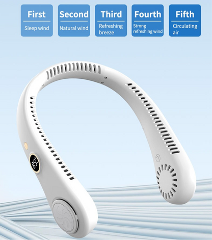 Ventilatore di raffreddamento USB ricaricabile portatile per esterni con display digitale | R8 
