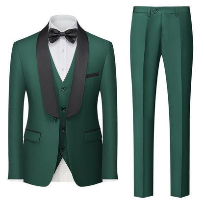 Men's Premium Suit Casual Regular Smart Fit 3 Pieces Prom Tuxedo Shawl Lapel Wedding Party Groomsmen Suits (Blazer + Vest + Pants) | 601