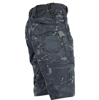 Men's Cargo Workwear Shorts With Multi-pocket For Outdoor Running Training Hiking Shorts Waterproof Tactical Pants | RSP01
