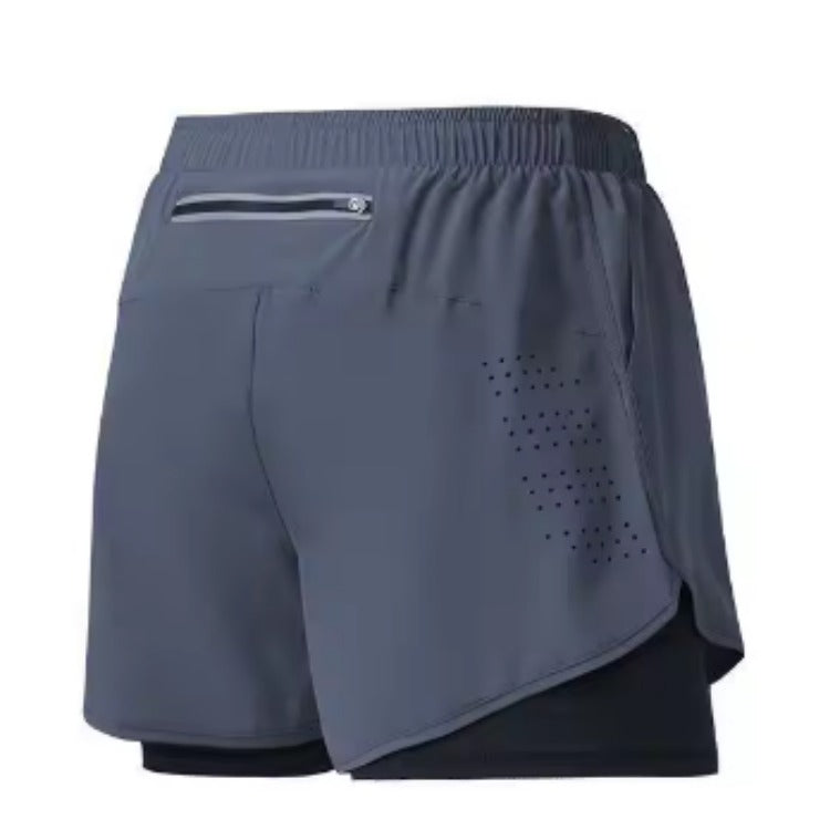 Pantaloncini da corsa da uomo, ad asciugatura rapida, traspiranti, per allenamento attivo | DK22001 