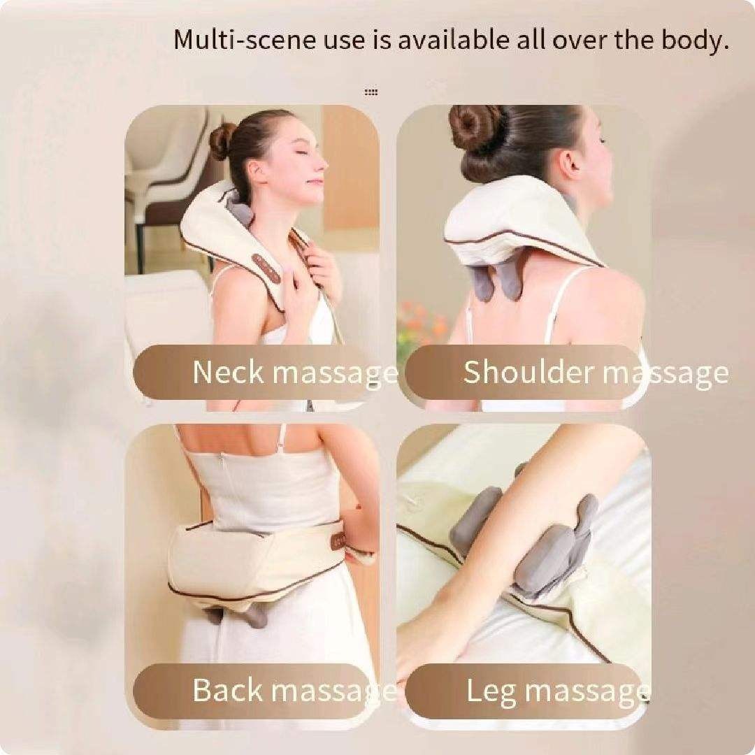 Masseur de cou et d'épaules Thérapie par la chaleur Nœuds sans fil pour le cou et le dos Masseur de cou trapèze | 