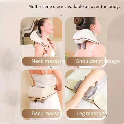 Masseur de cou et d'épaules Thérapie par la chaleur Nœuds sans fil pour le cou et le dos Masseur de cou trapèze | 