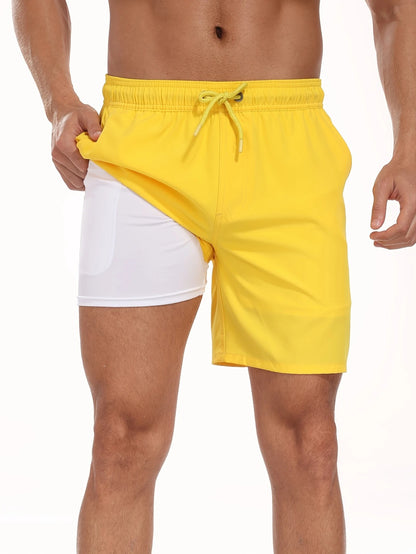 Men’s Quick-Dry Summer Beach Shorts Milk Silk Lined Swim Trunks for Men | 265SCTK