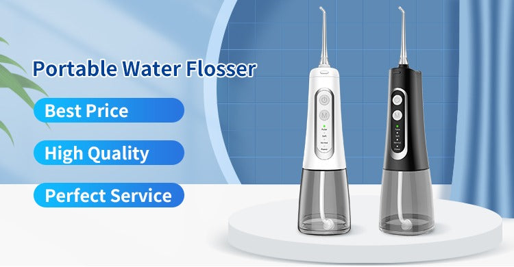 Irrigatore Orale Dentale Portatile, Impermeabile, Ricaricabile, Senza Fili, Elettrico, con Getto d'Acqua per la Pulizia dei Denti | 