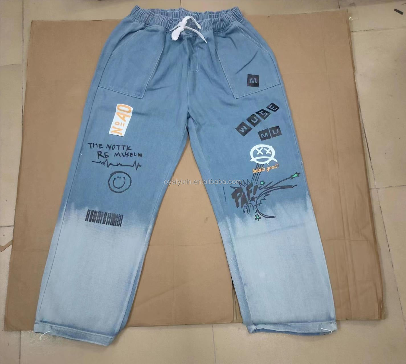 Pantalon en jean pour homme, nouveau design Toon, imprimé, décontracté, ample, mode, cargo | K5266 