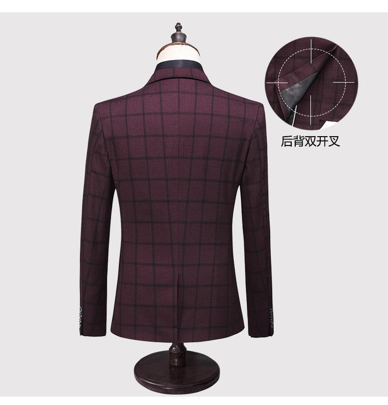 Completo da uomo di qualità premium, 3 pezzi, monopetto, blazer, gilet e pantaloni, casual, da festa e da lavoro, due bottoni, vestibilità elegante | TZ94 