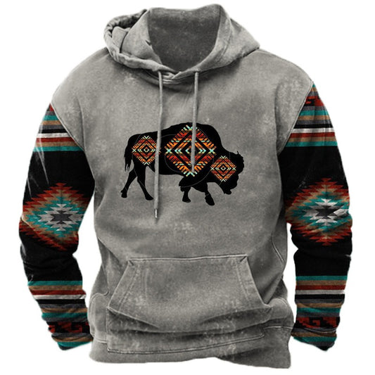 Sweat-shirt à capuche pour homme avec imprimé animal en 3D 