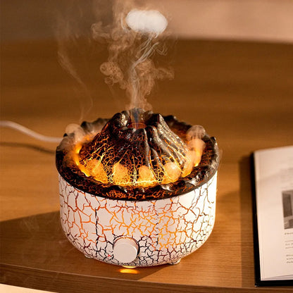 Lava Cracked Volcano Essential Oil Diffusor Jellyfish Spray Simulation Fire Flame Effect Air Humidifier Home Diffuser | V21b pro