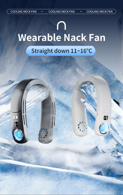 Intelligent Digital Display Summer Neck Fan Usb Handheld Silent Multifunctional Mini Electric Bladeless Air Conditioner | WY-F21