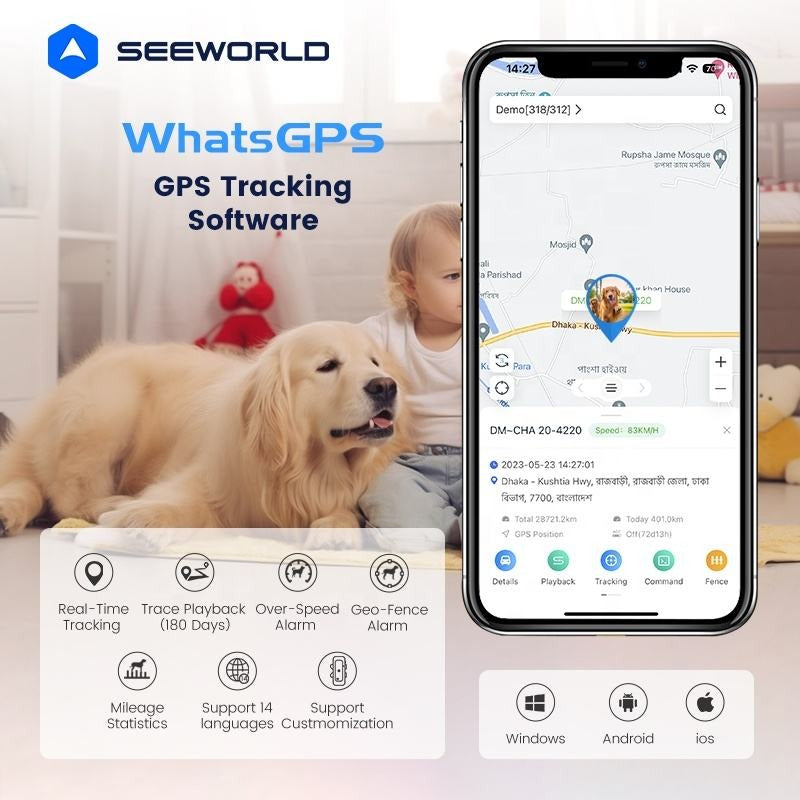 Localizzatore per animali domestici wireless di alta qualità, collare per animali domestici, localizzatore GPS Mini per animali domestici | S26L 