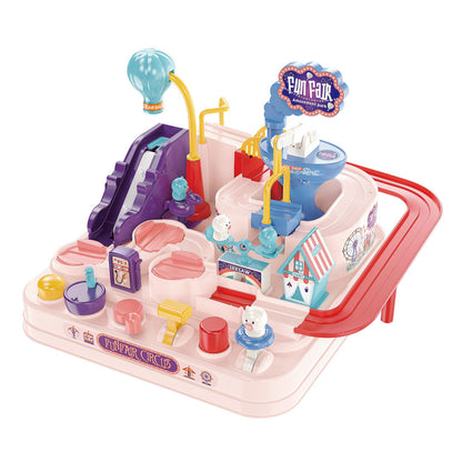 Bambini Avventura Veicoli Giocattoli Puzzle Città Salvataggio Educativo Playset Slot Car Pista Giocattolo Mini Telecomandato Auto 