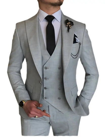 Uomo 3 pezzi vestito su misura matrimonio slim fit business blazer giacca gilet pantaloni smoking | 101