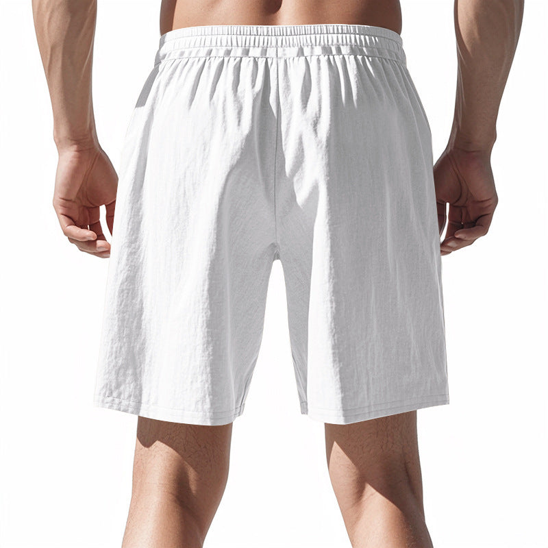 Men's Lightweight Linen-Blend Beach Shorts - Relaxed Fit 5-Inch Casual Shorts | WW-2