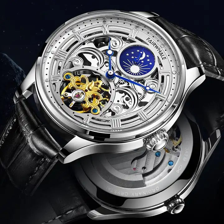 Orologio da polso automatico di lusso meccanico da uomo in acciaio inossidabile impermeabile | J117 