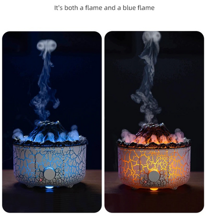 Lava Cracked Volcano Essential Oil Diffusor Jellyfish Spray Simulation Fire Flame Effect Air Humidifier Home Diffuser | V21b pro