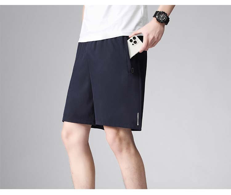 Men's Summer Quick-Dry Sports Shorts with Zipper Pockets Breathable Lightweight & Comfortable Drawstring Short | 8907