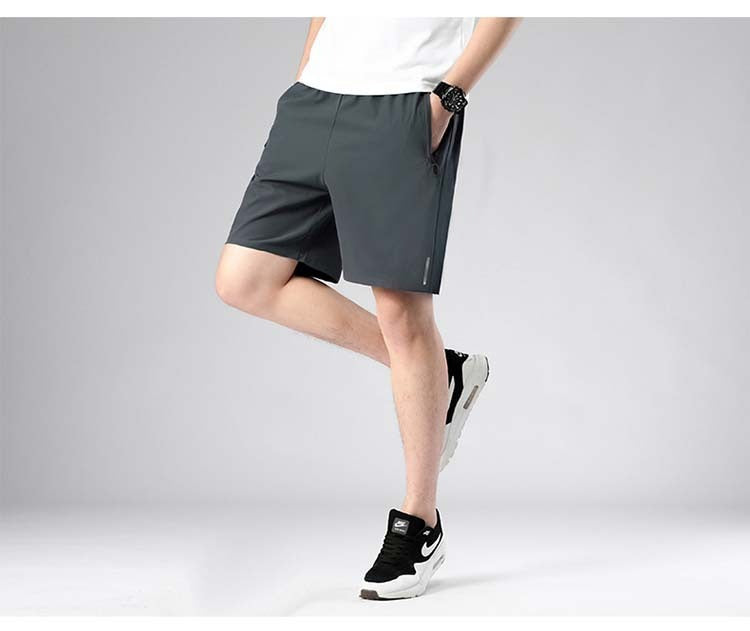 Men's Summer Quick-Dry Sports Shorts with Zipper Pockets Breathable Lightweight & Comfortable Drawstring Short | 8907
