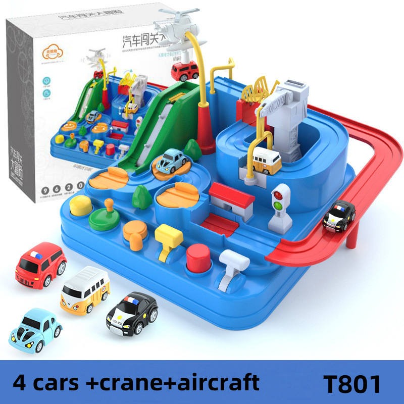 Bambini Avventura Veicoli Giocattoli Puzzle Città Salvataggio Educativo Playset Slot Car Pista Giocattolo Mini Telecomandato Auto 