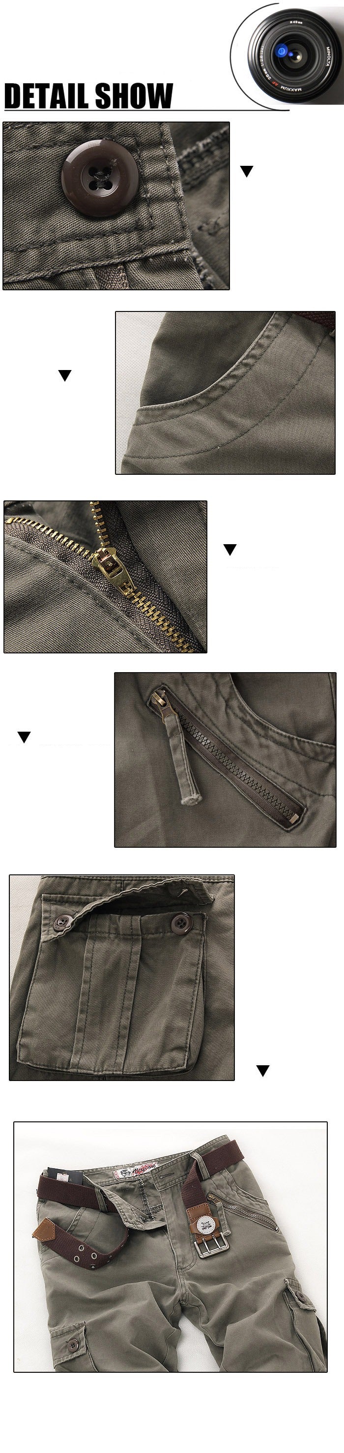 Men Cargo Pants Military Trousers Casual Multi-Pocket Long Pants | 012jb