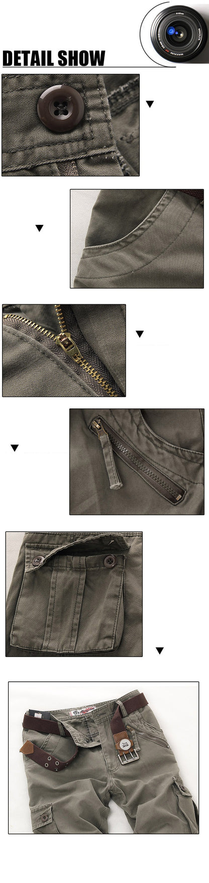 Men Cargo Pants Military Trousers Casual Multi-Pocket Long Pants | 012jb