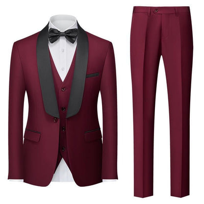 Men's Premium Suit Casual Regular Smart Fit 3 Pieces Prom Tuxedo Shawl Lapel Wedding Party Groomsmen Suits (Blazer + Vest + Pants) | 601