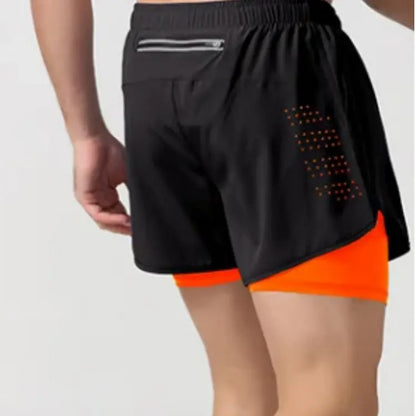 Pantaloncini da corsa da uomo, ad asciugatura rapida, traspiranti, per allenamento attivo | DK22001 