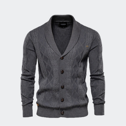 Cardigan casual in maglia a trecce da uomo |Y168