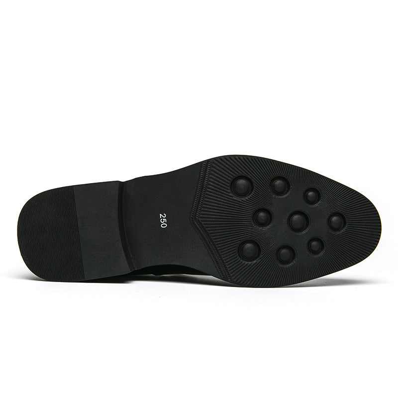 Mocassini in vera pelle Scarpe da esterno Scarpe casual in pelle intagliata con nappine a punta | 8739 