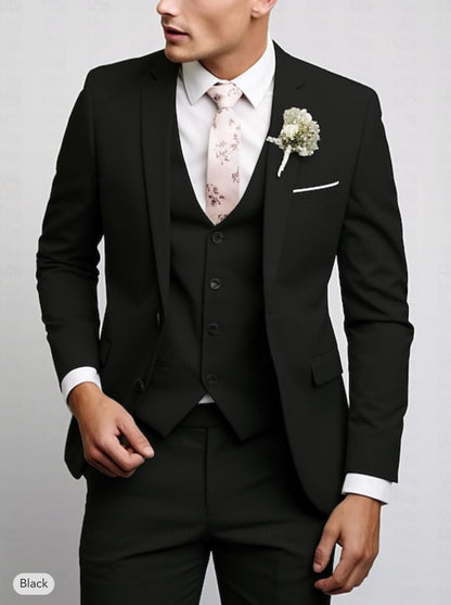 Premium Quality Men's 3 Pieces Suit Tuxedo Signature Smart Fit Wedding Parties Casual & Business Suits | 2901