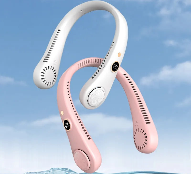 Ventilatore di raffreddamento USB ricaricabile portatile per esterni con display digitale | R8 