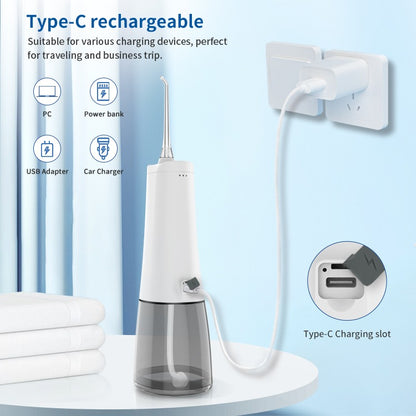 Irrigatore Orale Dentale Portatile, Impermeabile, Ricaricabile, Senza Fili, Elettrico, con Getto d'Acqua per la Pulizia dei Denti | 