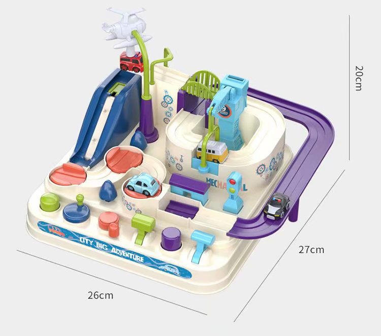 Bambini Avventura Veicoli Giocattoli Puzzle Città Salvataggio Educativo Playset Slot Car Pista Giocattolo Mini Telecomandato Auto 