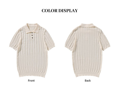 High Quality Summer Men's Knitted Short Sleeve Comfortable & Breathable Polo Shirt | POLO1