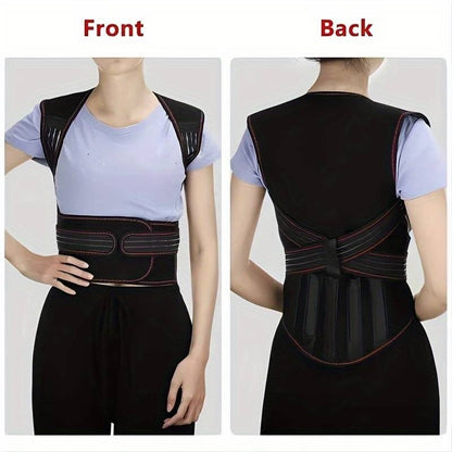 Unisex Adjustable Posture Corrector Shoulder Support Warm Vest For Spinal Alignment Belt Brace | H80