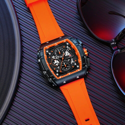 Montres de sport à quartz de luxe pour hommes avec bracelet en silicone et chronographe | MF0399G 