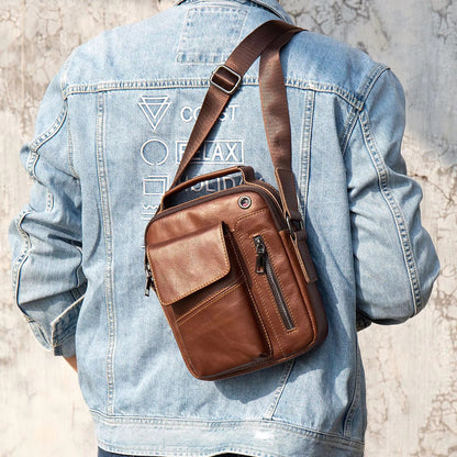 Men's Business Leather Shoulder Bag Stylish & Practical for Work and Travel | 7512