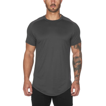 Men's Mesh Quick-drying Breathable Fitness Bodybuilding O-neck Slim Fit Tops | 6643