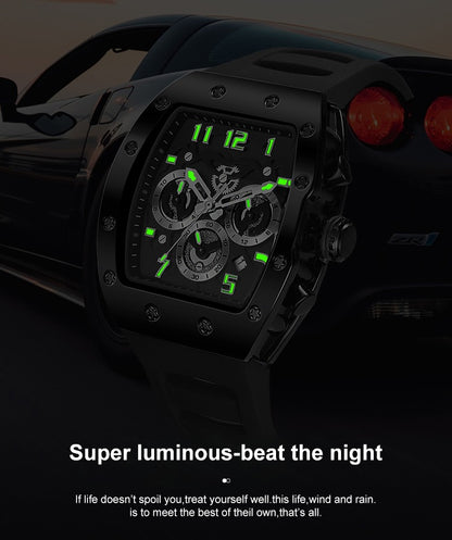 Montre de luxe pour homme en forme de tonneau de vin, montre mécanique entièrement automatique et étanche | G5867 