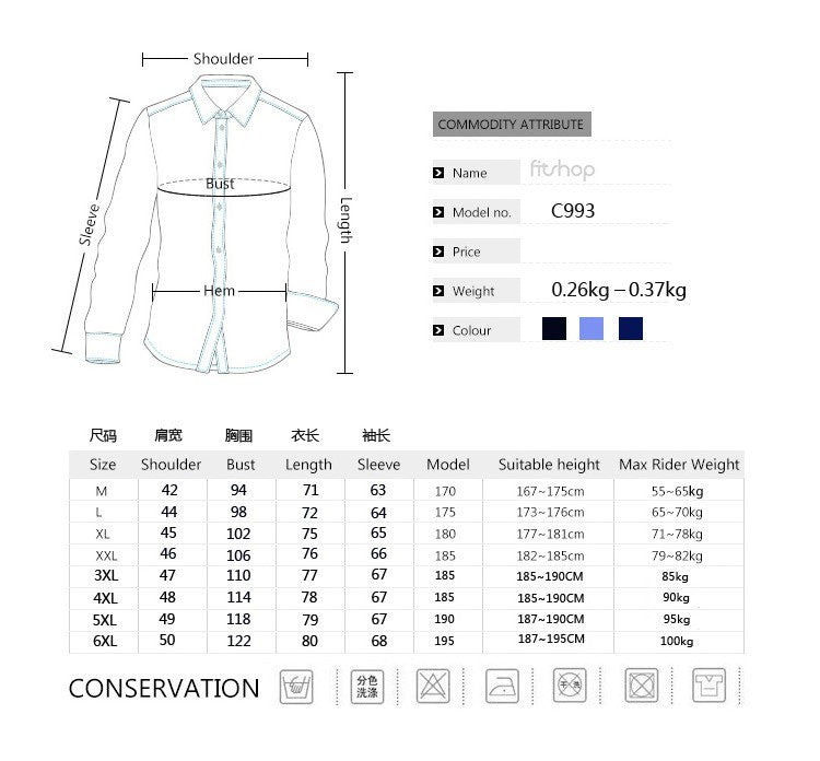 Camicia in denim streetwear di alta qualità, in cotone, casual, vestibilità slim, a maniche lunghe | 1818-C993 