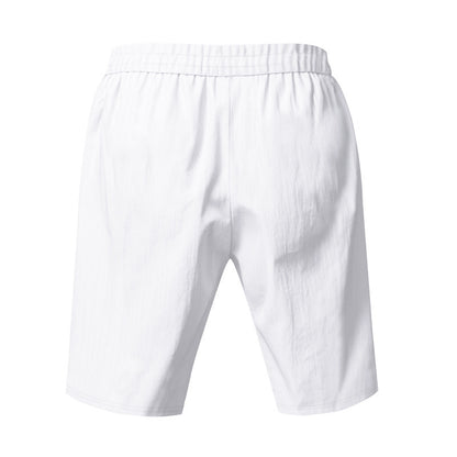 Men's Lightweight Linen-Blend Beach Shorts - Relaxed Fit 5-Inch Casual Shorts | WW-2